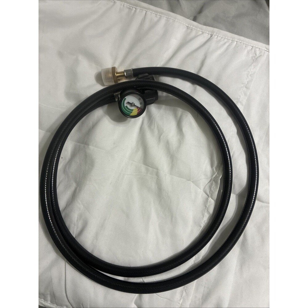 5' Propane Hose Adapter With Propane Tank Gauge New Open Box